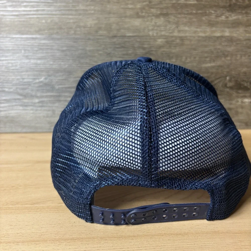Vintage Valvoline Hat Cap Snap Back Blue Trucker Sterling Illinois